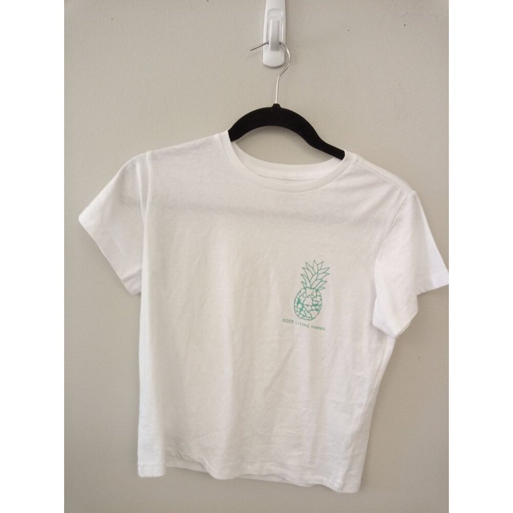 Good Living Hawaii White Short Sleeve Girls S